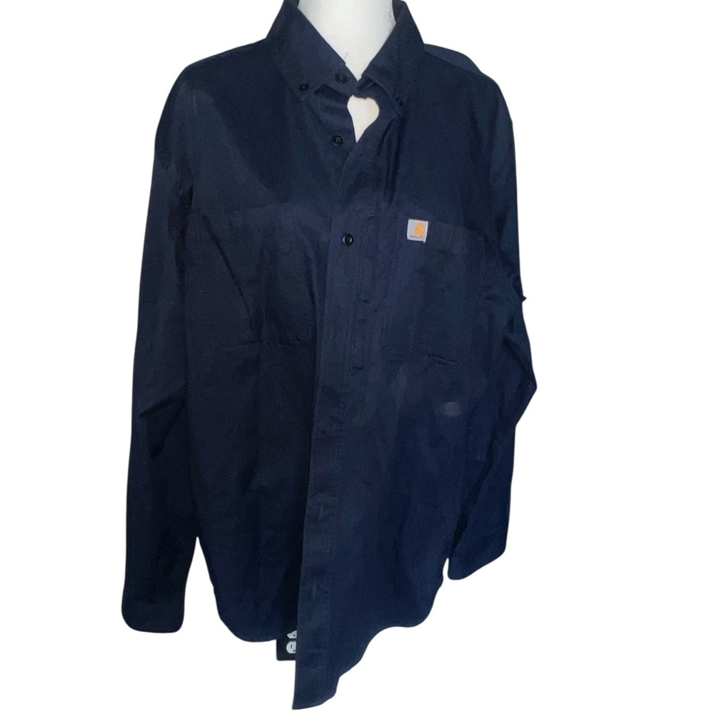 Carhartt Men's Casual Button Down Shirt - Dark Blue